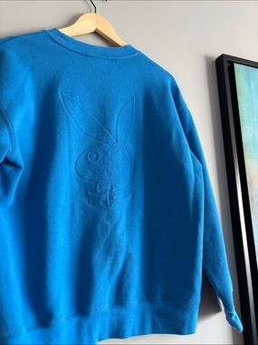PLAYBOY Woman’s Crewneck Sweatshirt in Vibrant Blue
